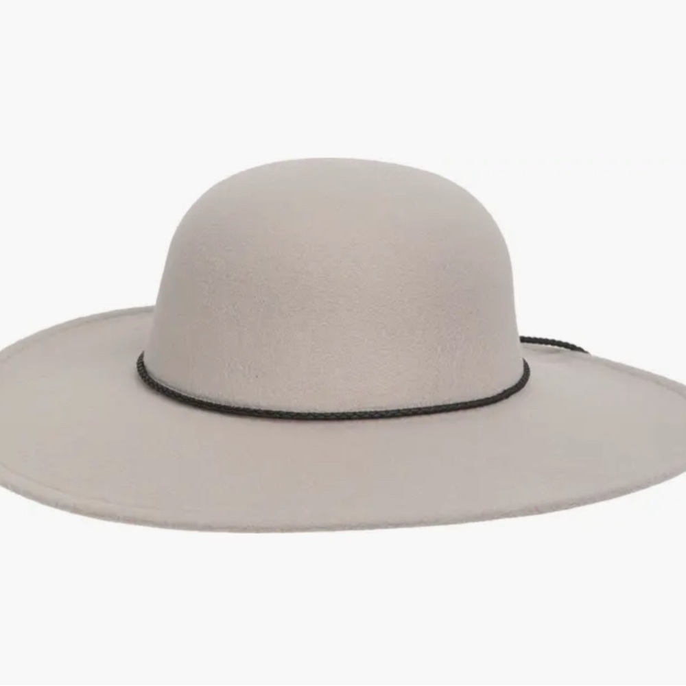 Nine West Classic Cream Faux Suede Wide-Brim Hat